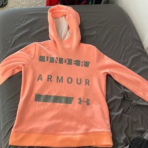 salmon pink underarmour hood